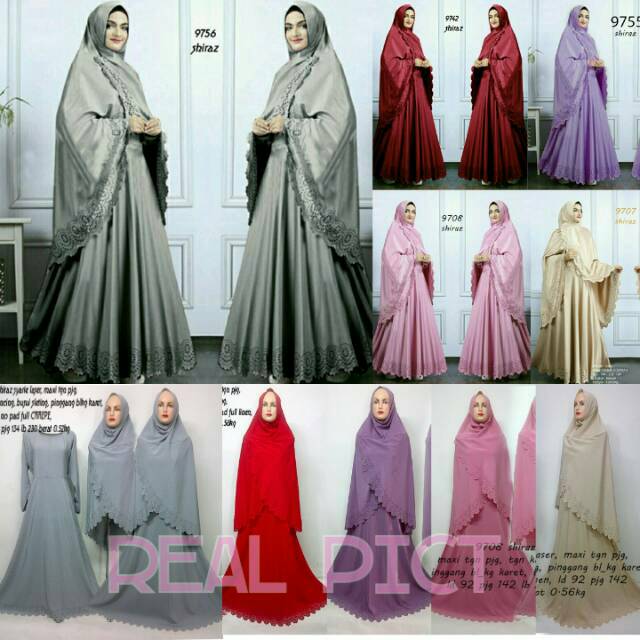 SHIRAZ SYARI -@140rb, MAXI GAMIS busui (pinggang blkg karet) LD.94 P.147 LB.248 + BERGO no pad Fit L