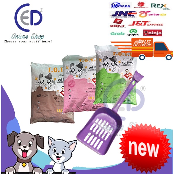 PASIR KUCING GUMPAL WANGI TOTO 20KG + serokan 1PC ( KHUSUS GOSEND &amp; GRAB )