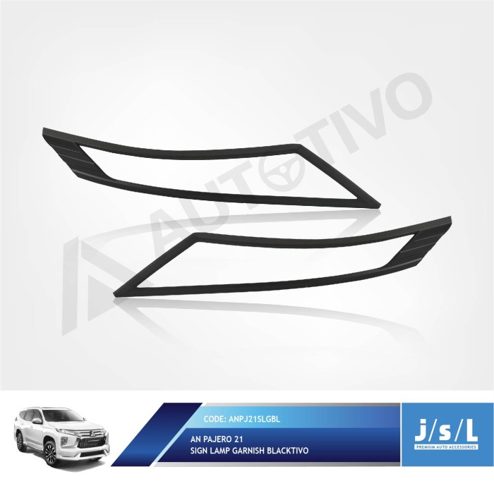 Aksesoris Fariasi Tambahan JSL Sign Lamp Garnish All New Pajero 2021 Lis Garnis Cover Blacktivo