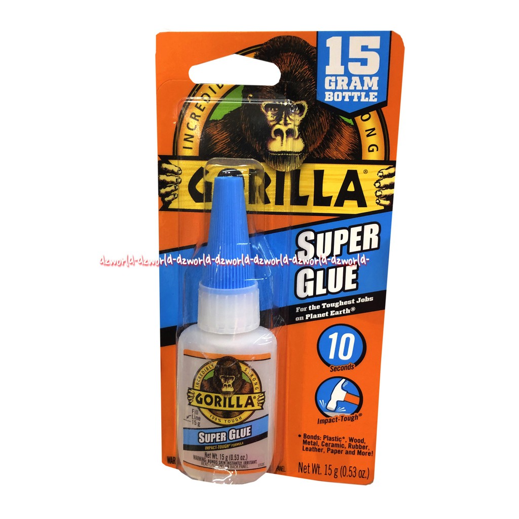 Gorilla Super Glue 10second 15gr Lem Kuat Untuk Plastik Kayu Gorila Lem Cair Glu Botol