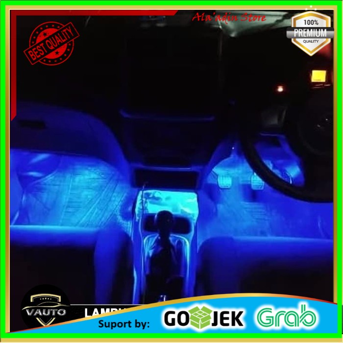 Cuci Gudang LAMPU LED KOLONG KABIN MOBIL INTERIOR DASHBOARD FOOTSTEP MOBIL ISI 4PC