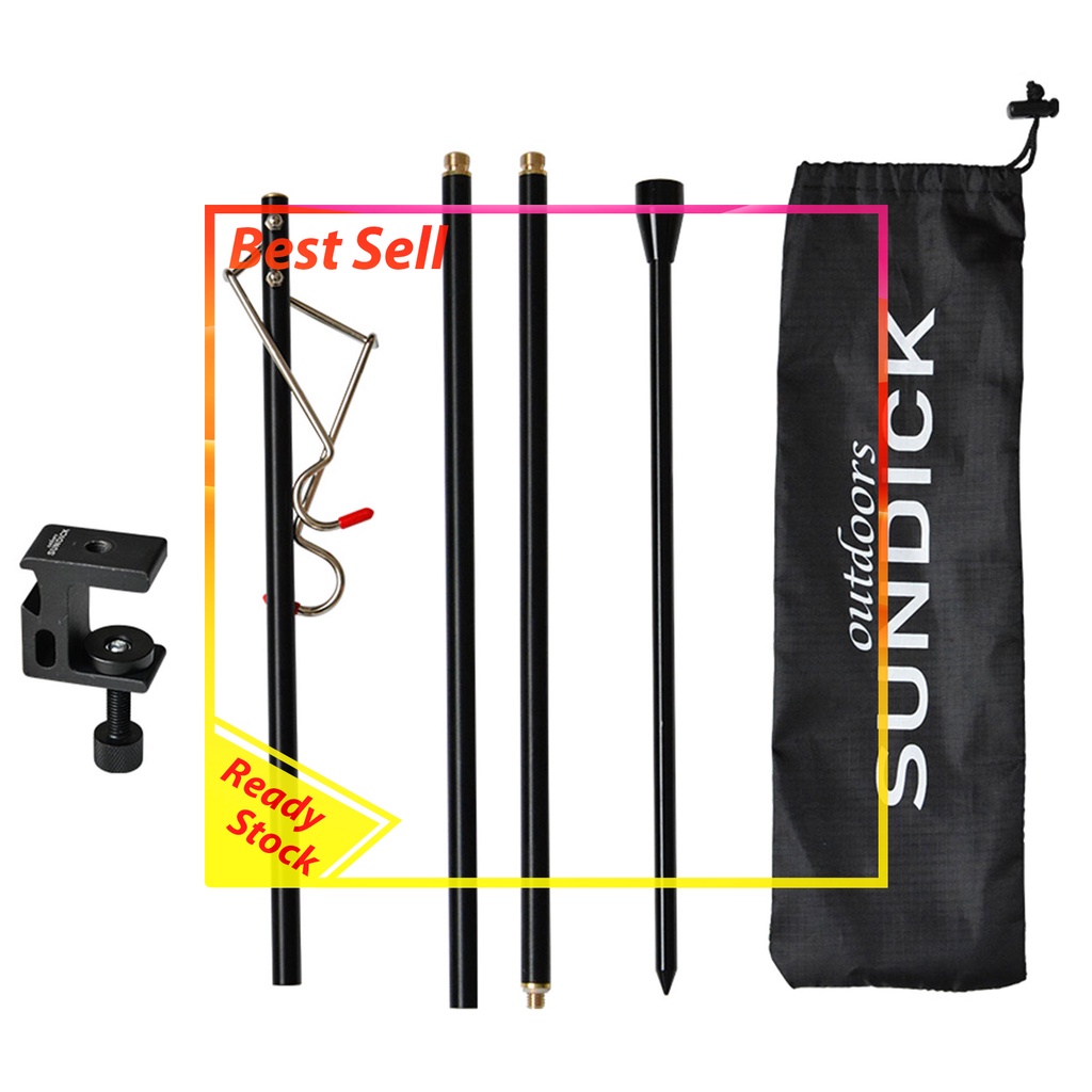 Folding Lantern Post Pole - Collapsible Hanging Light Stand Holder Hook