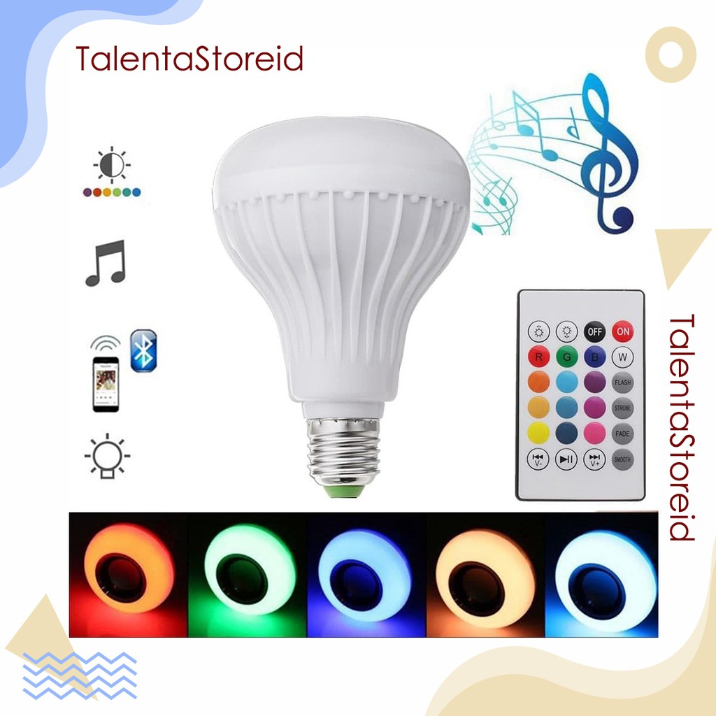 Bohlam Speaker Wireless Lampu LED Smart LED Music Light Bluetooth