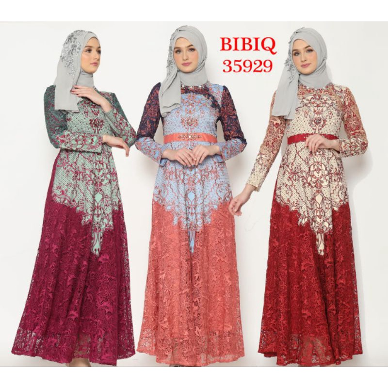 Bibiq 35929 Gamis Dress Muslim Fashion Muslim