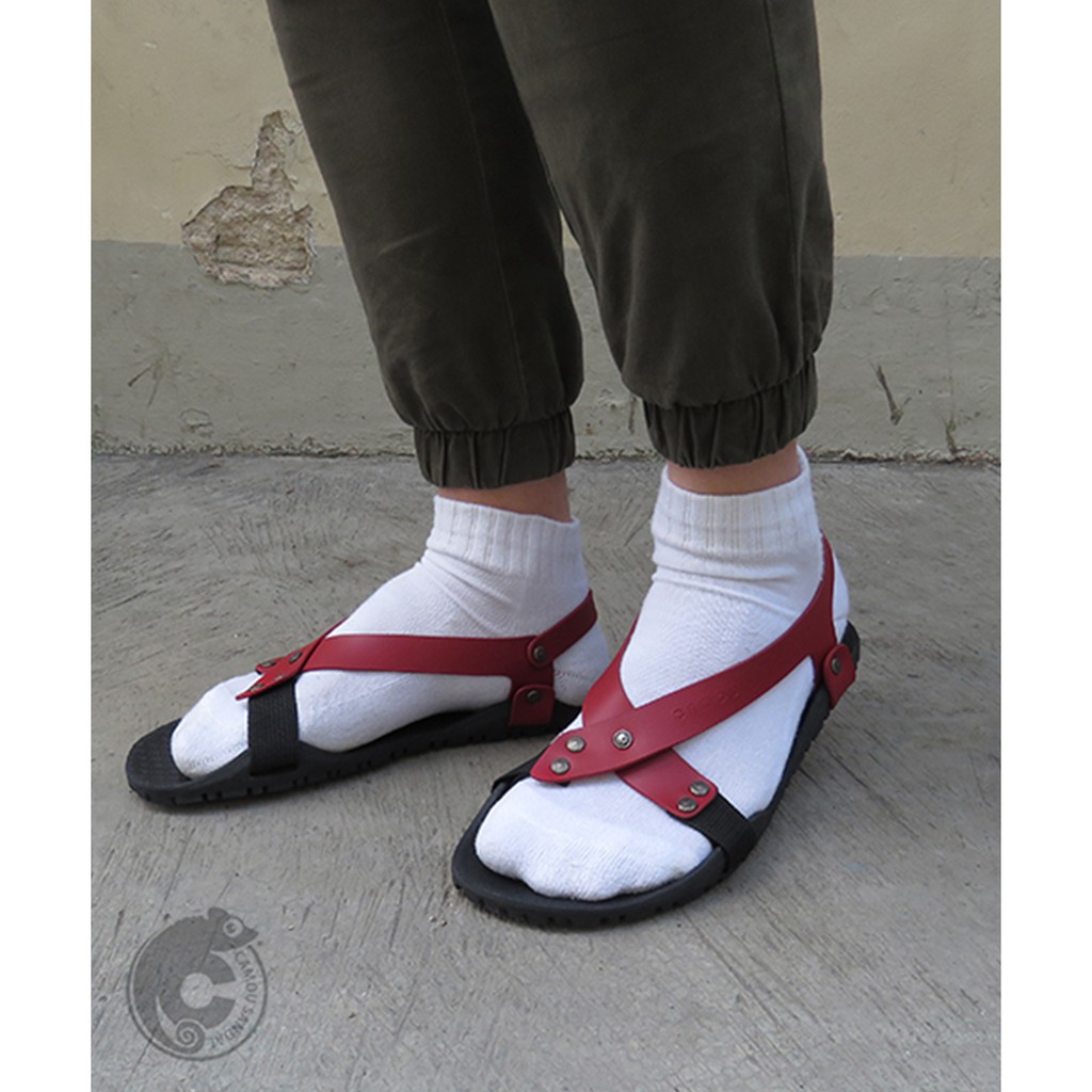 CAMOU - Borneo Red - Sandal Gunung Sandal Tali Pria Anti Slip