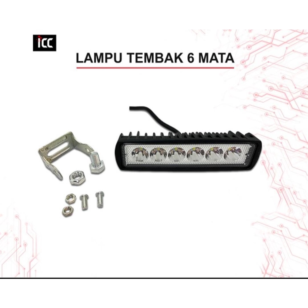 lampu tembak 6 mata model lebar