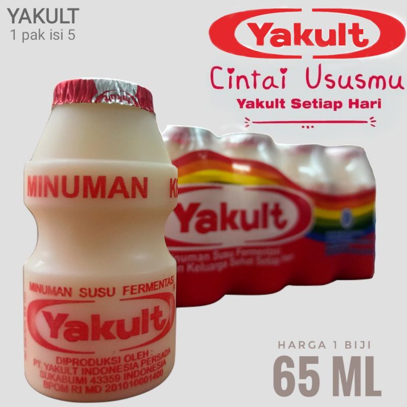 Yakult susu fermentasi botol 65ml harga 1 pcs gosend