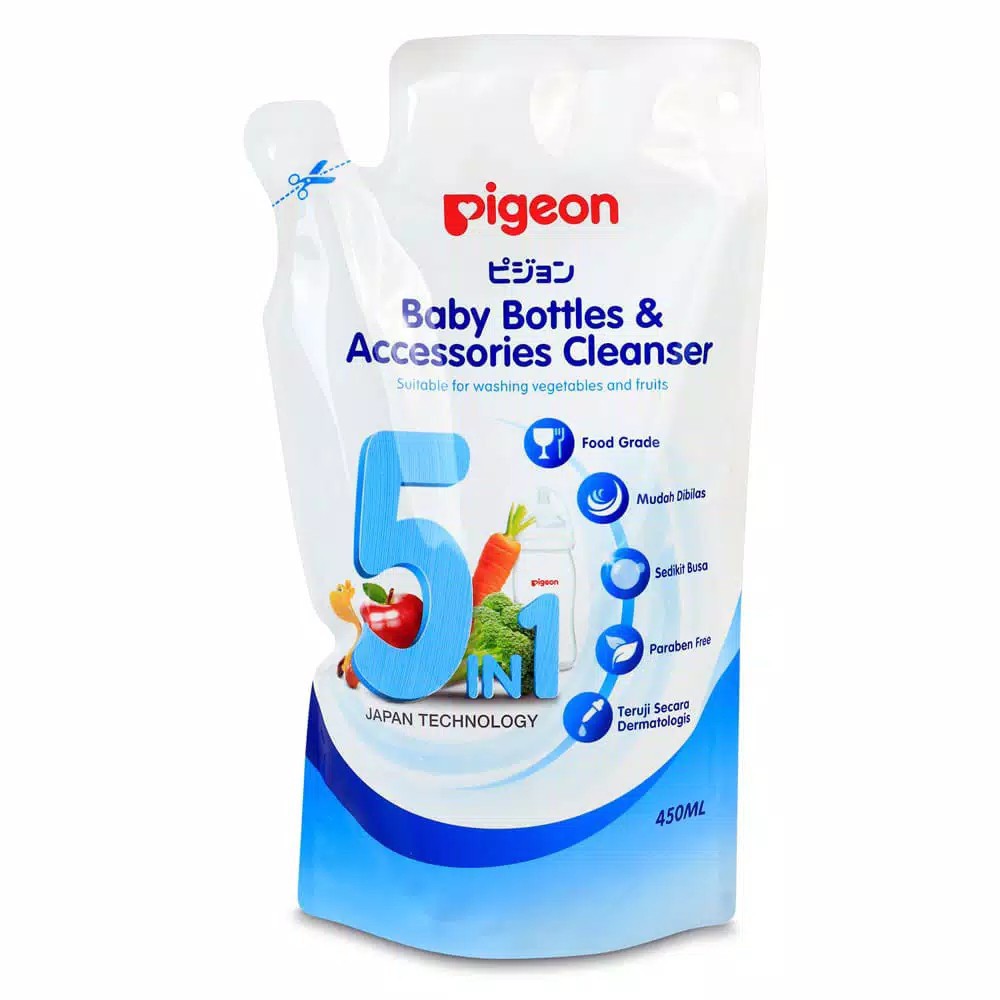 Cuci botol Pigeon Baby Bottle Accesories Liquid Cleanser Basic Refill 450ml