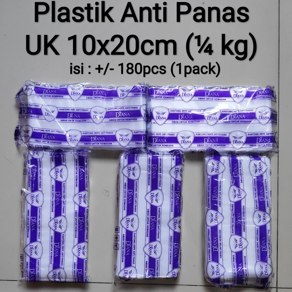 kantong plastik Tahan Panas isi 5 bks (Uk 1/4kg-1/2kg-1kg-2kg -5kg) Plastik Anti Panas