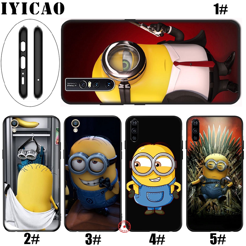 Soft Case Bahan Silikon Motif Minion Untuk Vivo X30 Iqoo