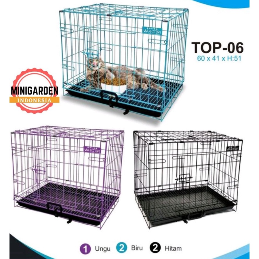 KANDANG LIPAT MARKOTOP TOP-06 kandang besi anjing kucing pet wire cage