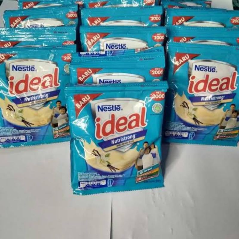 Susu ideal nestle susu bubuk vanilla isi 10 Saschet