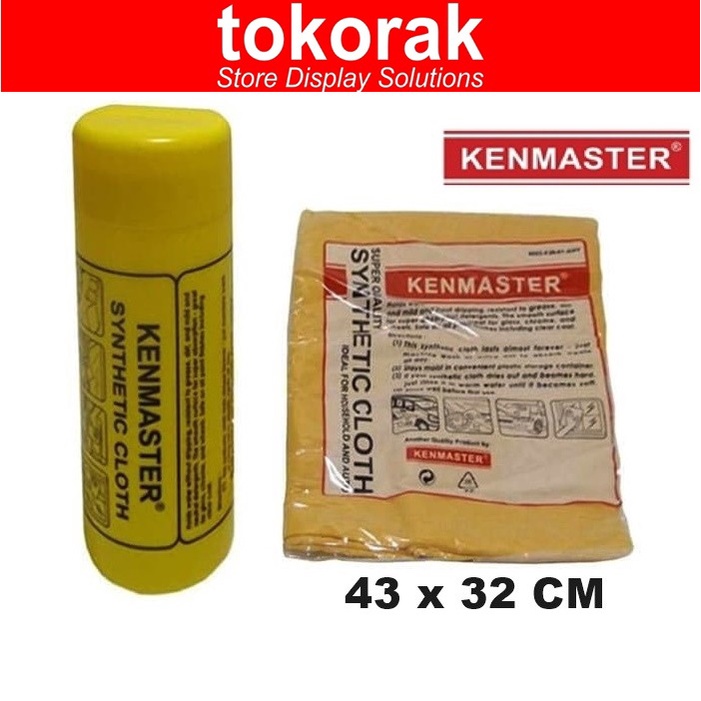 KENMASTER KANEBO MOTOR KAIN LAP PLAS CHAMOIS BESAR YELLOW BOX