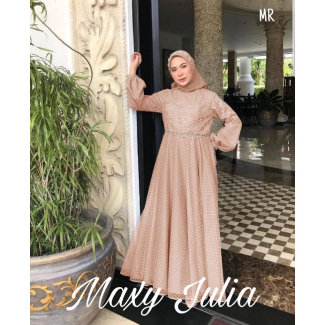 MAXY PEARL JULIA MUTIARA, TILE DOT, BRUKAT PREMIUM, GAMIS, MUSLIM