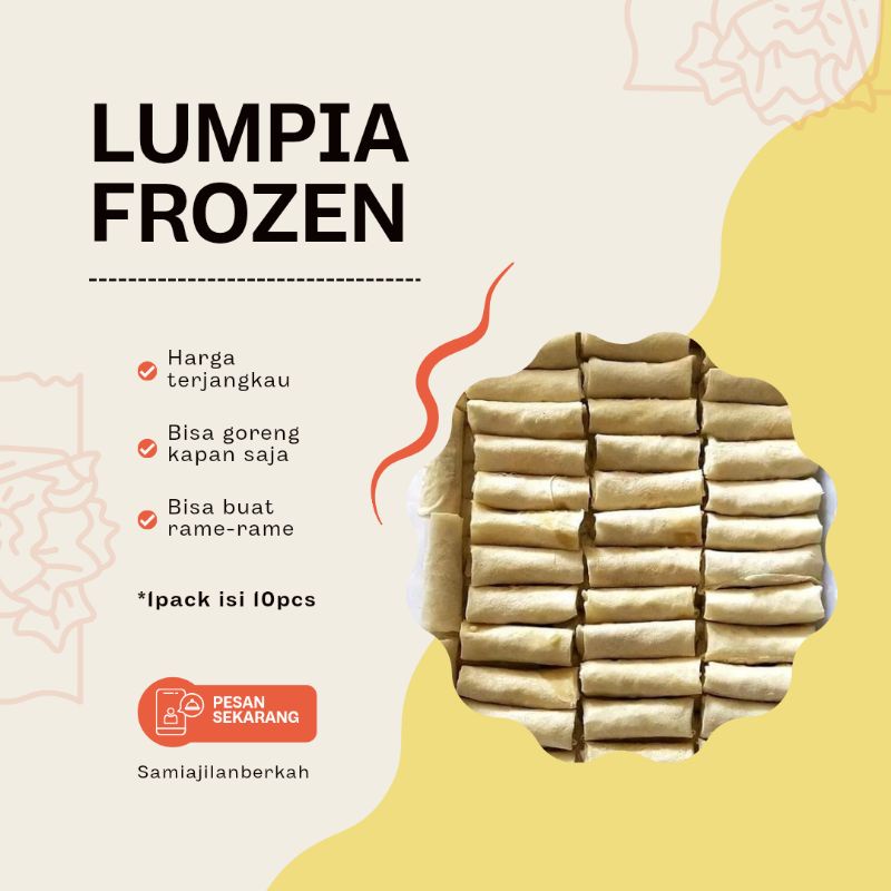 (Bisa Cod) Lunpia Lumpia Basah Isi Jamur Food Makanan Beku Frozen Semarang