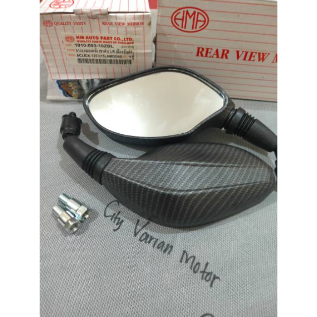 Spion Click HMA carbon Spion HMA Honda Yamaha Nmax Aerox PCX Vario New Beat Mio Fino Scoopy New Beat new fi Beat street Vario 125 150