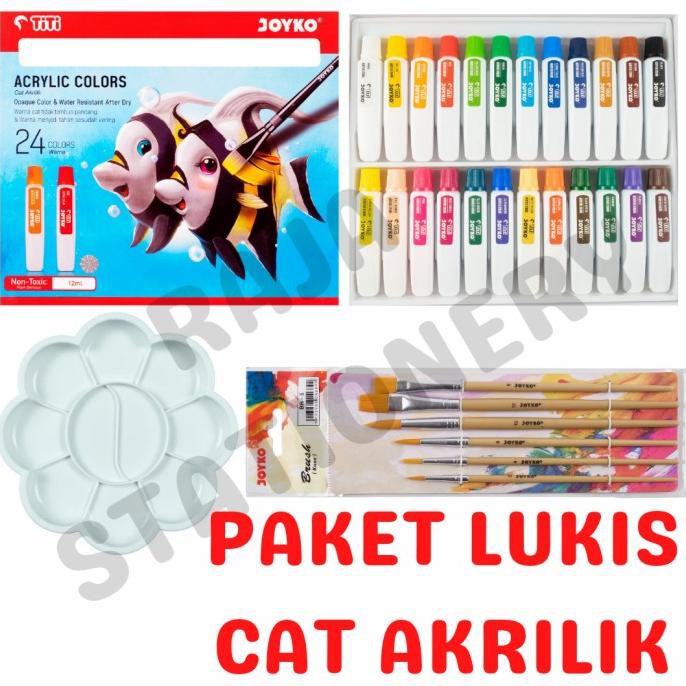 

PERALATAN MELUKIS PAKET CAT AKRILIK JOYKO TITI MELUKIS (SET ACRYLIC + PALETTE + BRUSH) ALAT LUKIS