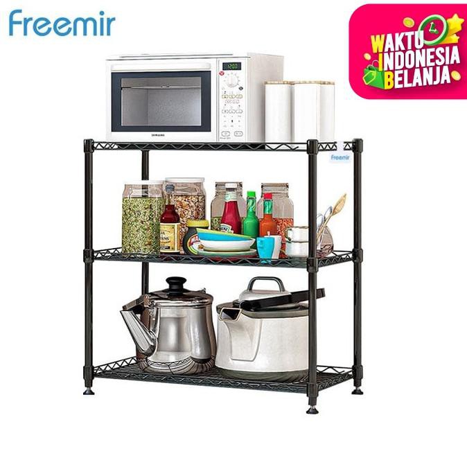 freemir Rak Penyimpanan 3 Susun Besi Tingkat Storage Rack Serbaguna