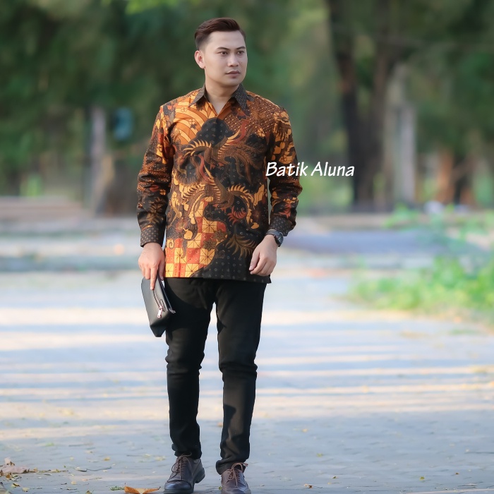 Batik Kantoran Pria Premium Aluna Batik Sragen Original PCW 097