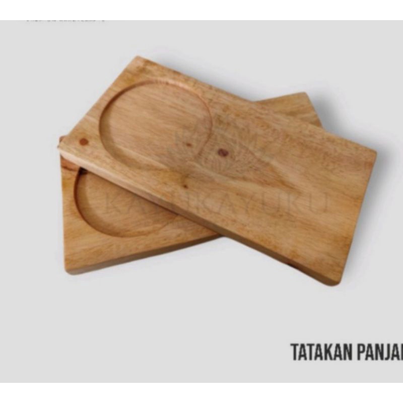 Tatakan Gelas Kayu Mahogany Persegi Panjang Rectangular Wooden Coaster Tatakan gelas kayu Cangkir mug Alas gelas kayu