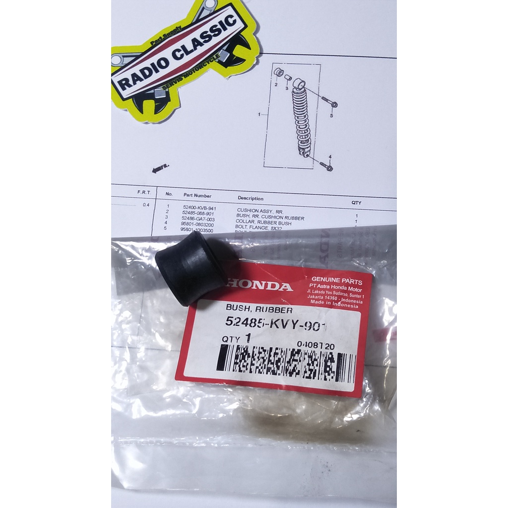 KARET SHOCK BELAKANG HONDA METIC BEAT VARIO SCOOPY KARBU ORI AHM 52485KVY901