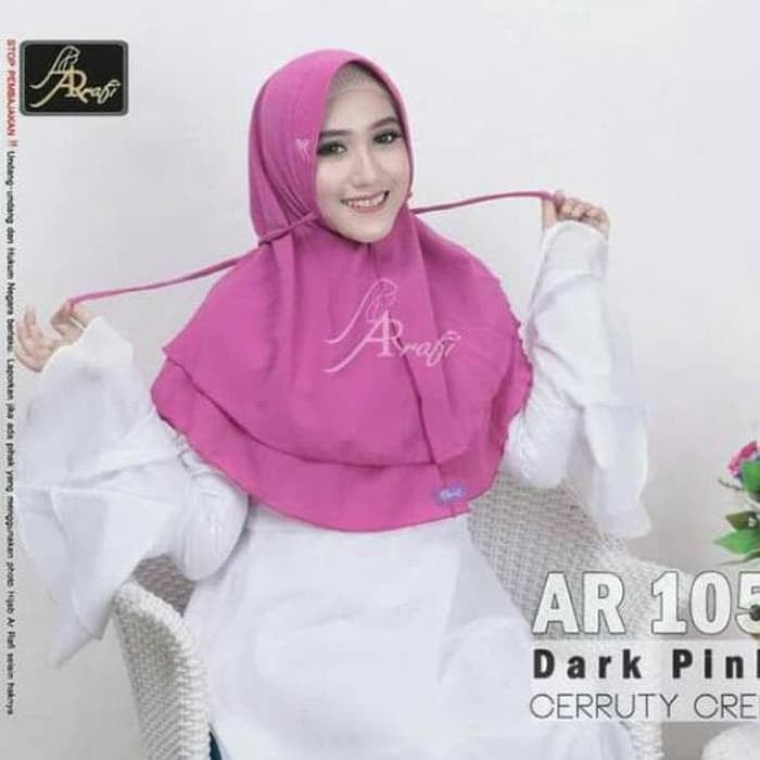 Promo!! Jilbab Talita Crep Arrafi Ar 105 Hijab Kerudung Bergo Daily Bestseller Terlaris!!