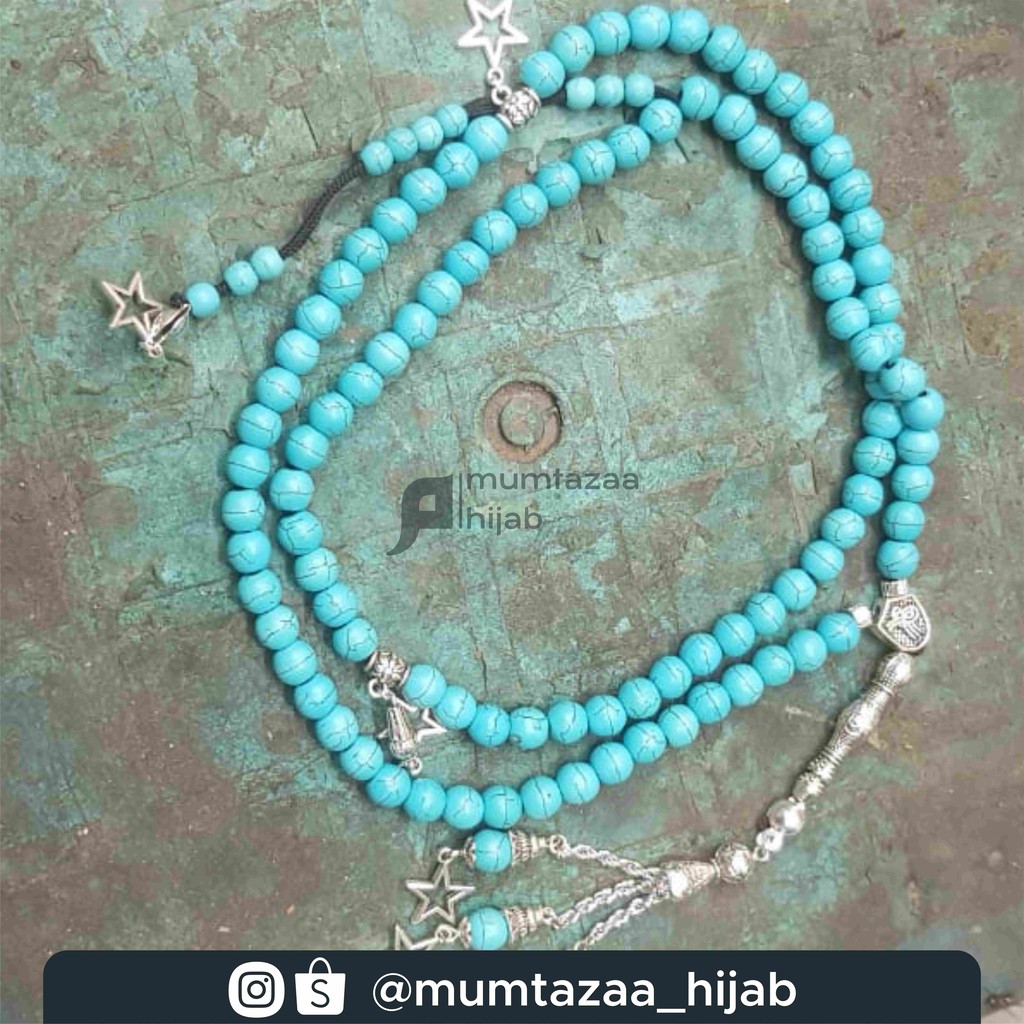 [ORIGINAL MESIR] Tasbih Batu Pirus 99 Butir