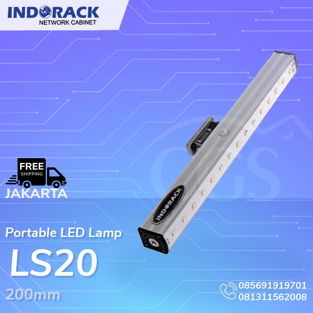 INDORACK LS20 LED STRIP LIGHT WITH MAGNETIC HOLDER AND MOTION SENSOR