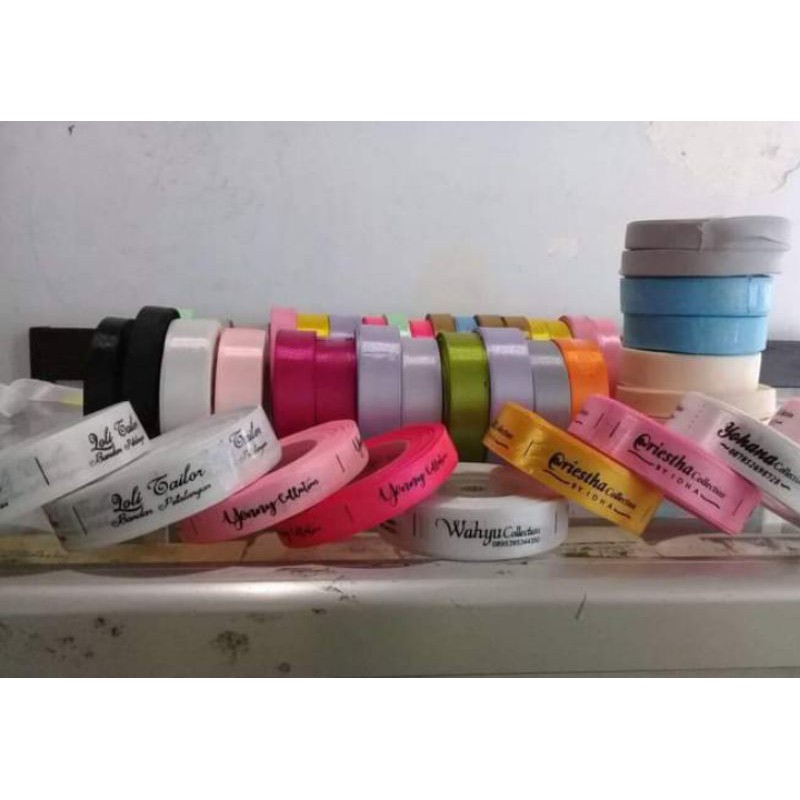 

Label Hijab / Label Baju dll Satin Murah Gratis Desain Lebar 1,3 cm