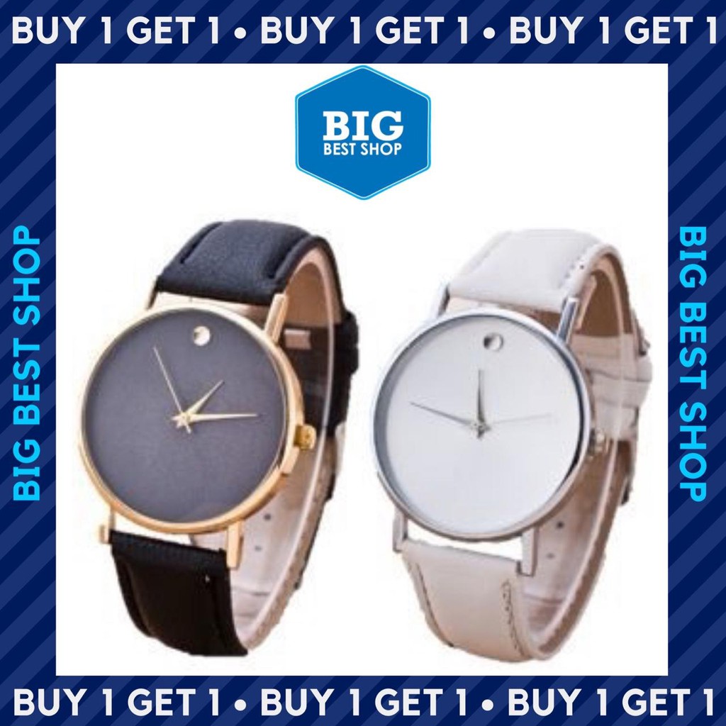 ✅COD [BBS] BUY 1 GET 1 - 299 Jam Tangan Geneva Kulit Bulan Diamond Unisex