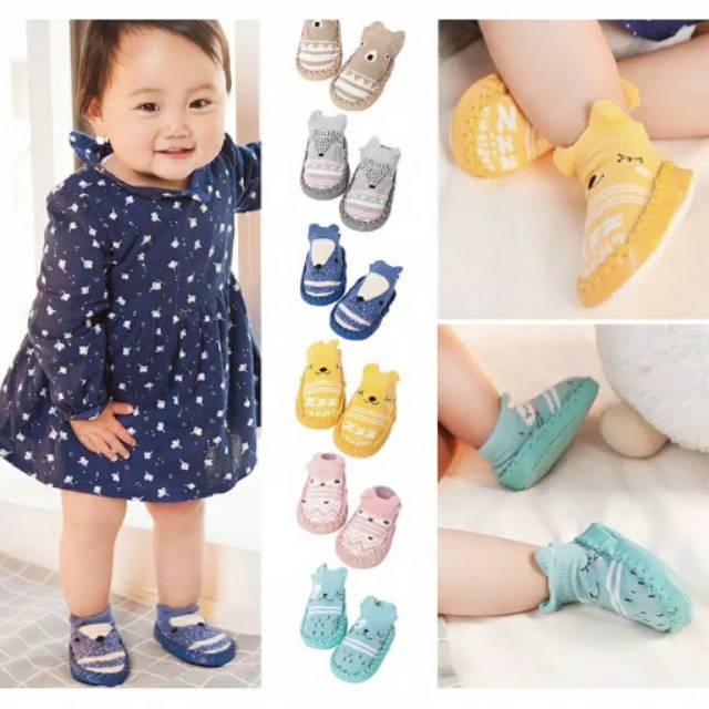 Sepatu Skidders prewalker kain anak bayi baby socks