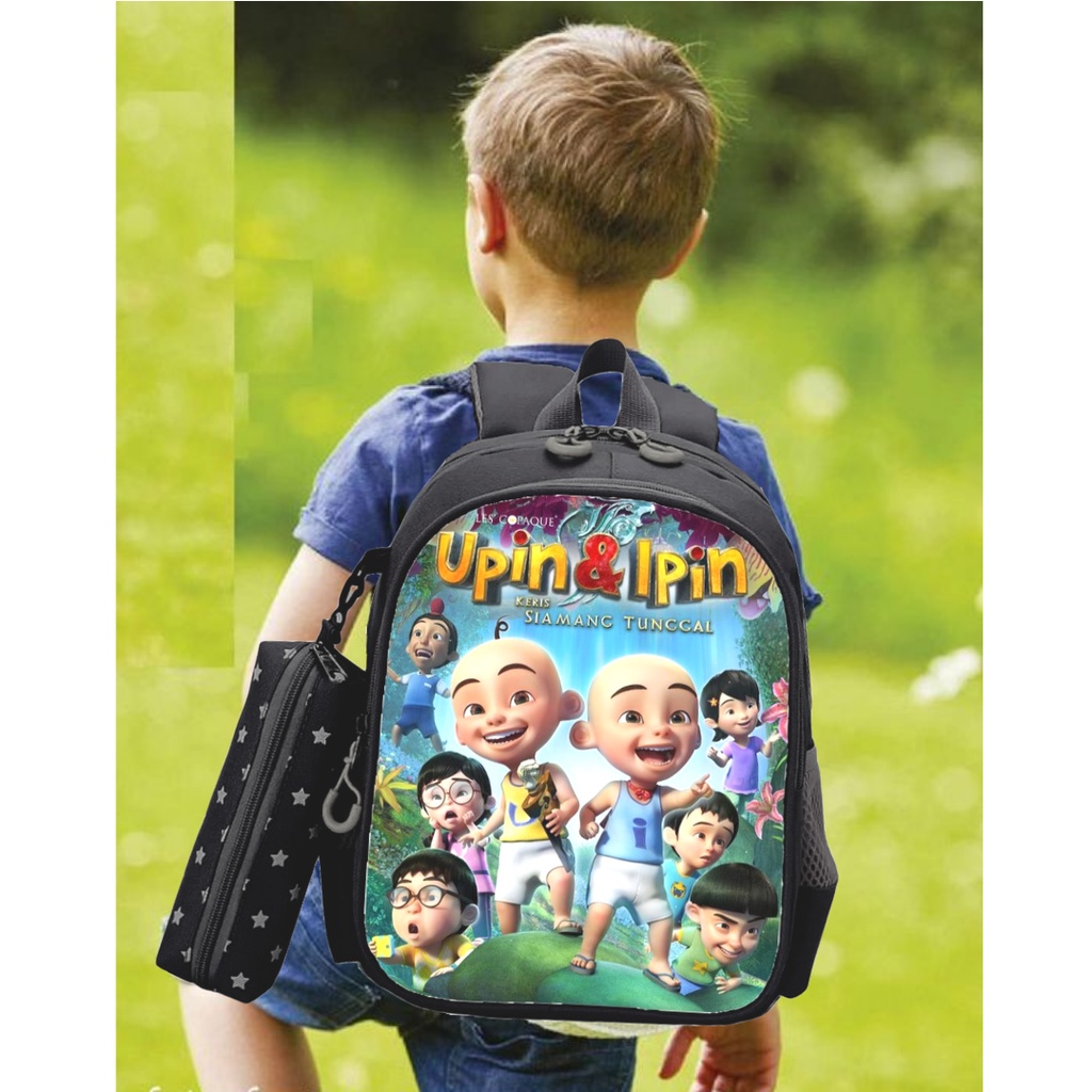 atm_76 - UPIN IPIN Tas Ransel sekolah Backpack Tas Sekolah untuk Anak Laki-laki perempuan sd tk paud kuliah kerja SUPER HERO