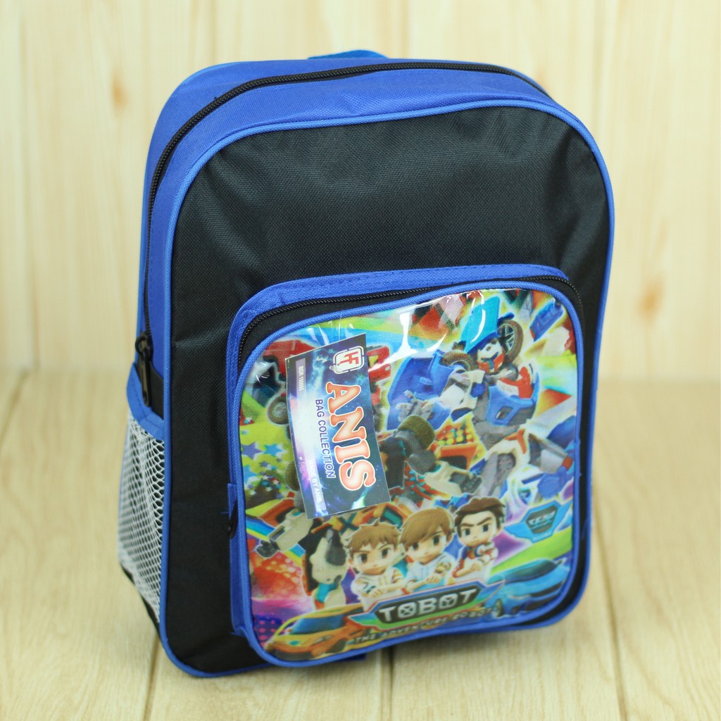 Back Pack Sekolah Piknik Anak Cowok Tas Ransel Tobot Mini Biru Trendy Keren Harga Murah Awet Kuat