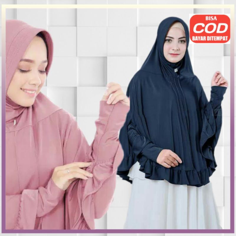 Jilbab Lengan Bergo Jersey Pad Busa Antem