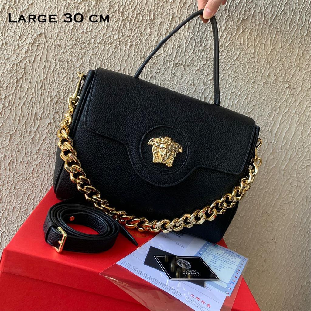 (30 CM MICROCHIP) LUXY LX2161 TAS WANITA LA MEDUSA BAG LARGE FULLSET WITH BOX VIP PLATINUM 1:1