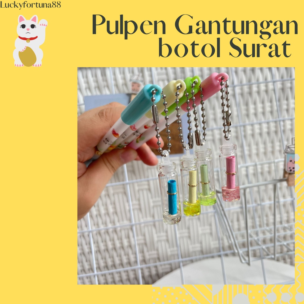 

[Luckyfortuna88] pulpen gantungan botol surat pen gantungan botol surat alat tulis sekolah alat tulis kantor lucu murah kualitas Premium