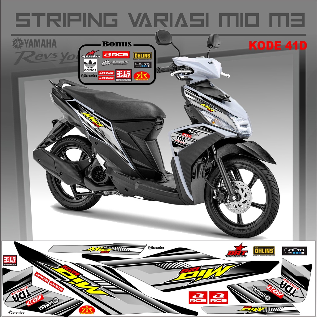 Striping Mio M3 Sticker Mio M3 Variasi Kode 41