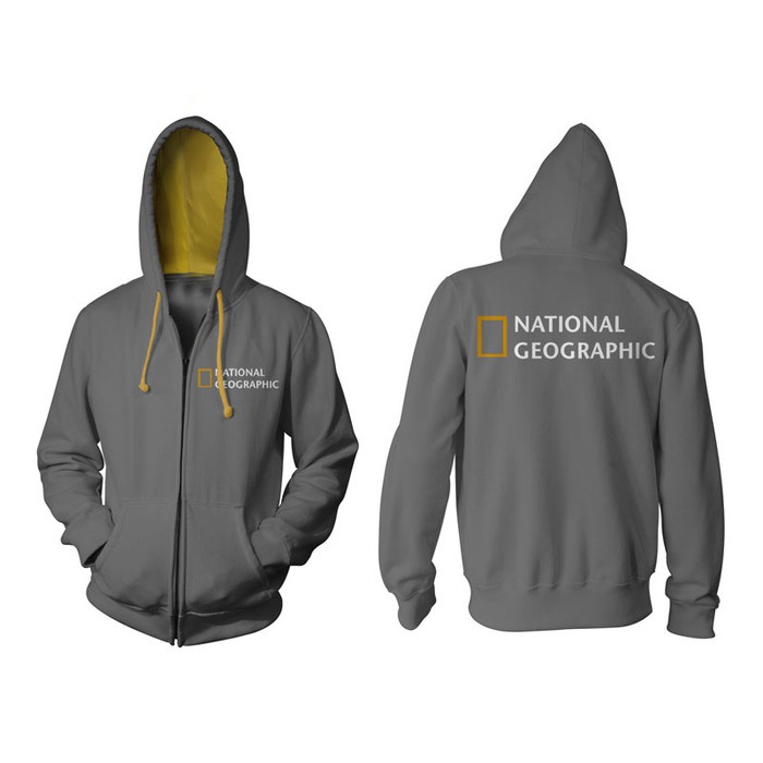 JAKET HOODIE ZIPPER NAT GEO NATIONAL GEOGRAPHIC CHANNEL KEREN TERBARU