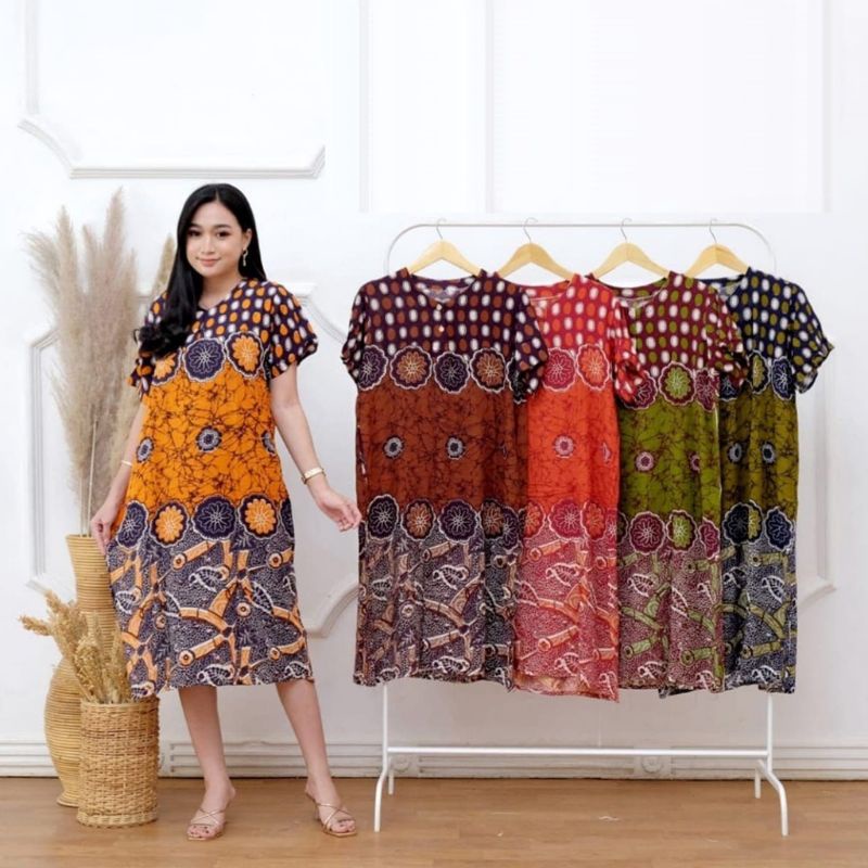Daster viral 2022 Daster busui panjang semata kaki Baju tidur murah Daster batik murah Daster Andin 