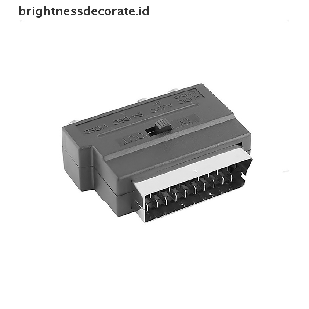 (birth) Kabel Adapter HDMI 1080p Male Ke 3 RCA AV Audio Dengan SCART Ke 3 RCA Phono