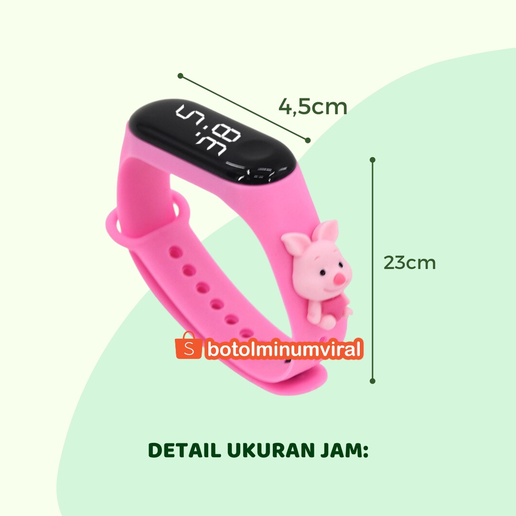 Jam Tangan Anak Anti Air Digital LED Karakter Superhero Kartun Silikon Children Sport Watch