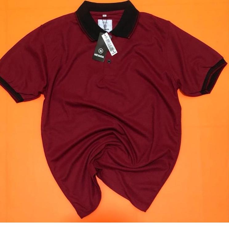 ♢ Kaos Polo Nevada Shirt Kaos Kerah Pria wanita Polos Wanita Nevada ☼