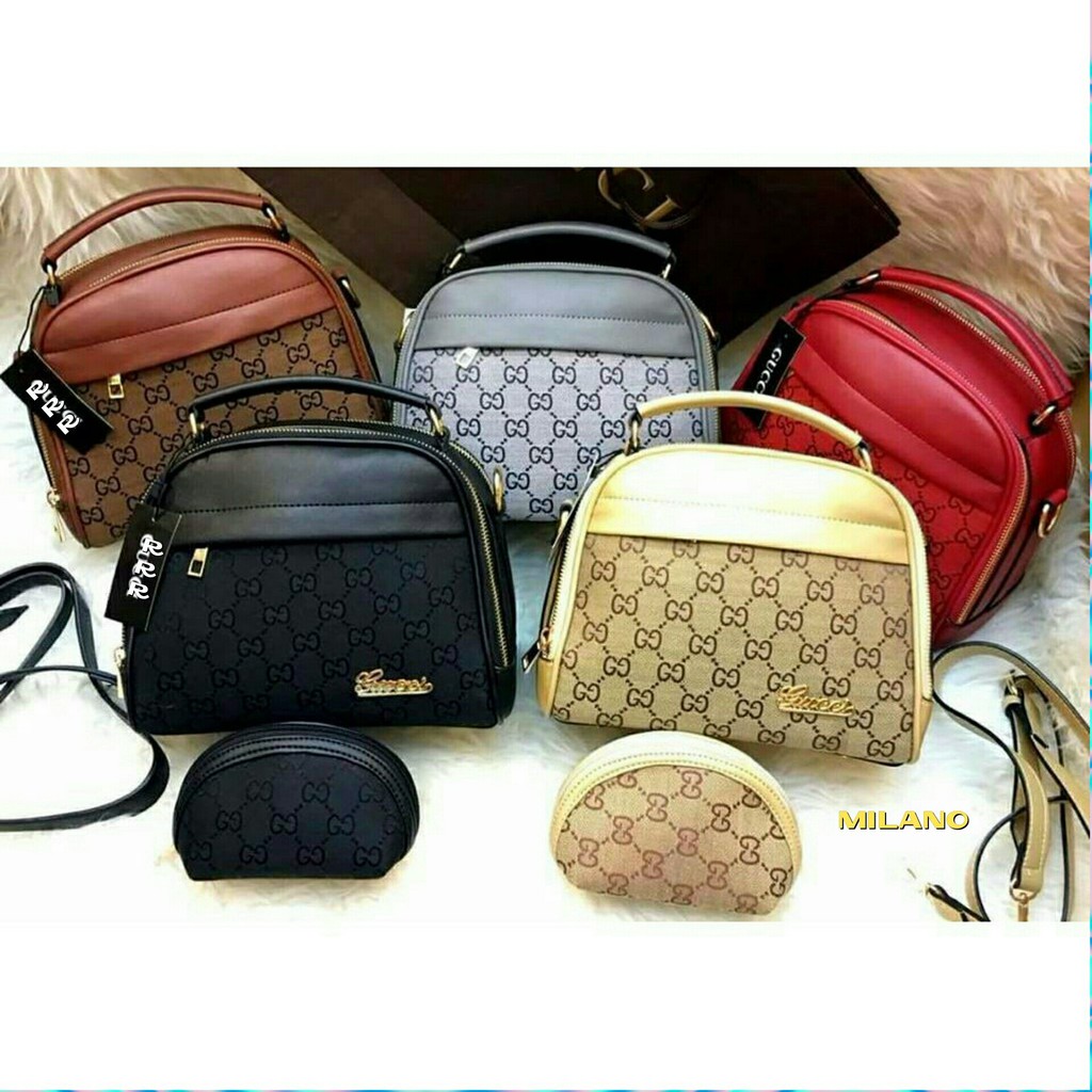 MILANO GUCCI FREE POUCH Sling Bag Tas Fashion Selempang Jinjing Cewek Bagus Murah Lokal Bandung