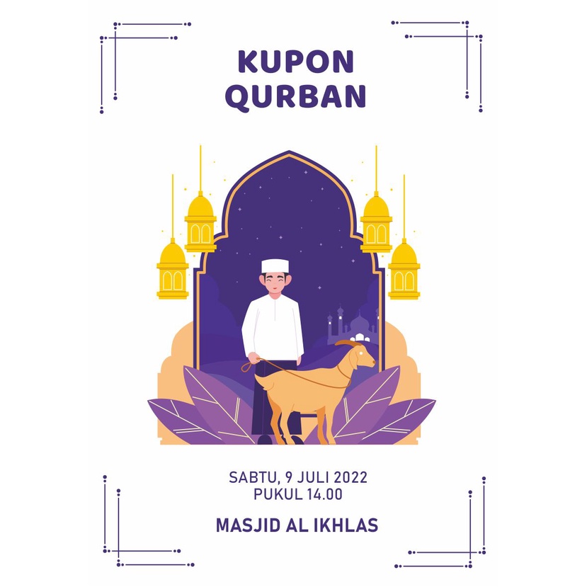 

KUPON IDUL ADHA | KUPON PENGAMBILAN KURBAN | KARTU QURBAN CUSTOM