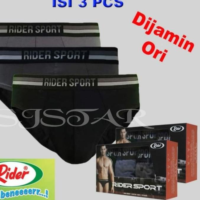 (X39) celana dalam pria rider sport 785 hitam harga 3 pcs produck terbaik