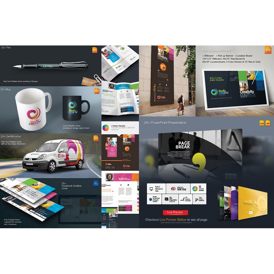 Creative Mega Branding Id Pack - Business Branding