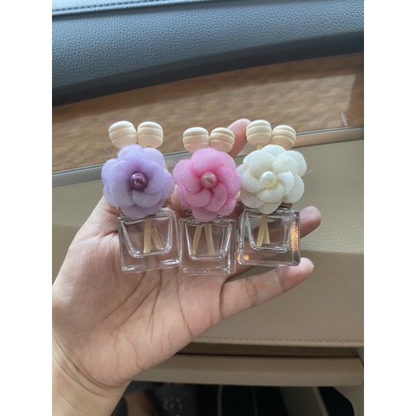 parfume bottle mobil bunga parfume clip ac mobil parfume ac mobil klip botol kaca model bunga putih bunga  bottle parfume