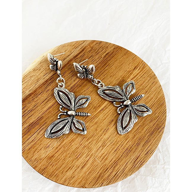 LRC Anting Tusuk Fashion Alloy Butterfly Earrings F92554