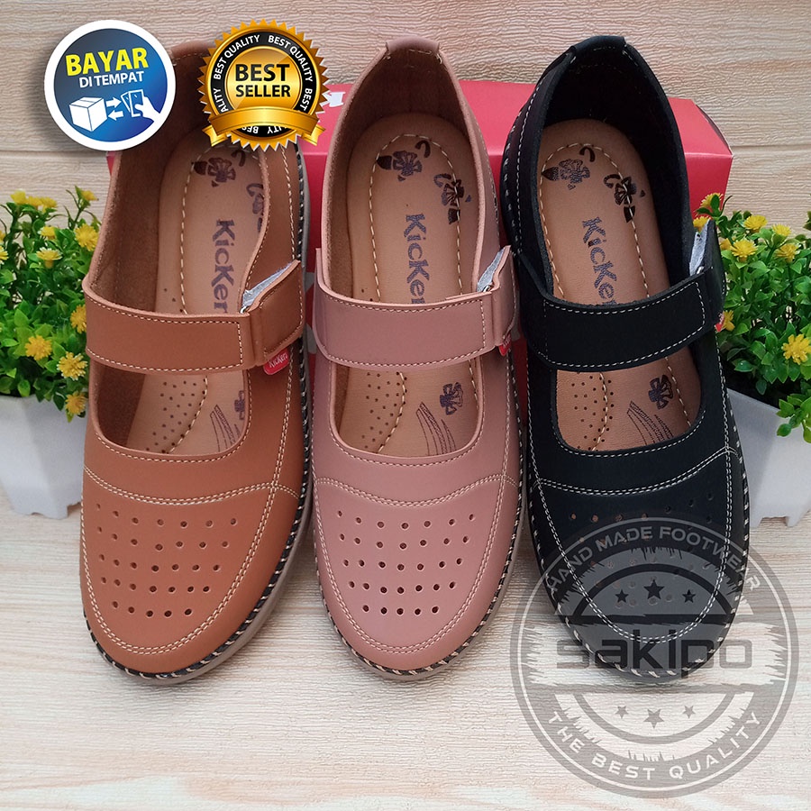 PROMO 12.12 BIRTHDAY SALE FLATSHOES WANITA DEWASA REMAJA LED KICKERS FULL HITAM KESET DI LANTAI TRENDI NYAMAN DIPAKAI TERMURAH TERBARU / SAKIPO
