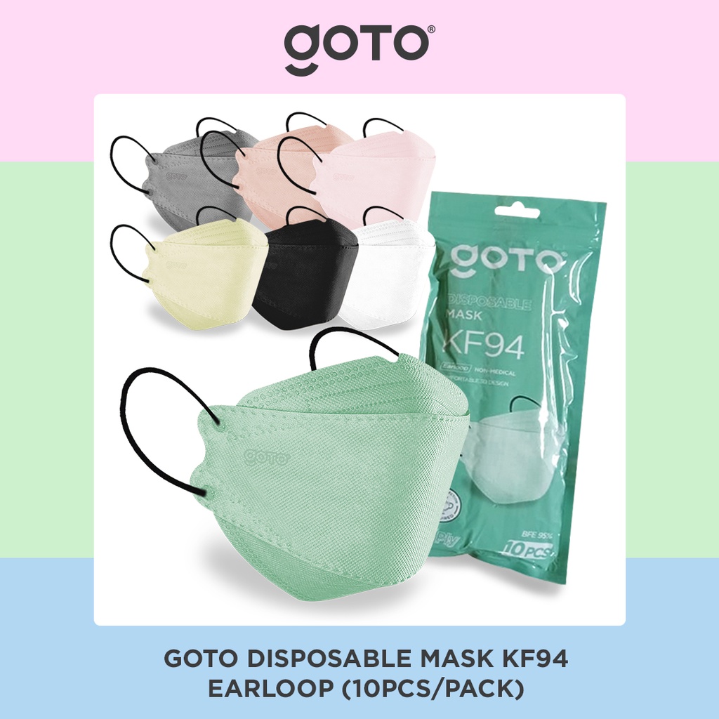 Goto KF94 Disposable Mask 4 Ply Masker Earloop 4Ply Kesehatan KF 94